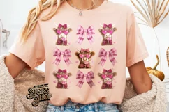 Highland Cow Valentines Coquette PNG | DTF and Sublimation Product Image 5