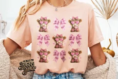 Highland Cow Valentines Coquette PNG | DTF and Sublimation Product Image 5
