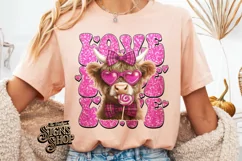 Highland Cow Valentines Coquette PNG | DTF and Sublimation Product Image 5