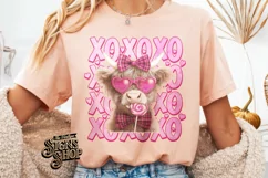 Highland Cow Valentines Coquette PNG | DTF and Sublimation Product Image 5