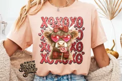 Highland Cow Valentines Coquette PNG | DTF and Sublimation Product Image 3
