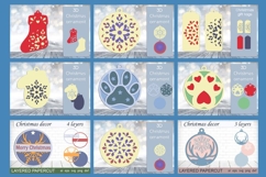 Christmas bundle laser cut, Ornament, Decoration svg layered Product Image 12