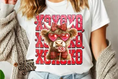 Highland Cow Valentines Coquette PNG | DTF and Sublimation Product Image 5