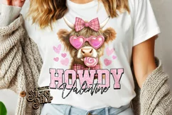 Highland Cow Valentines Coquette PNG | DTF and Sublimation Product Image 4