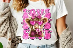 Highland Cow Valentines Coquette PNG | DTF and Sublimation Product Image 4