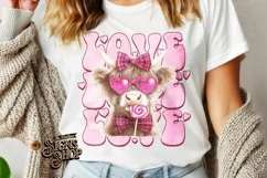 Highland Cow Valentines Coquette PNG | DTF and Sublimation Product Image 5