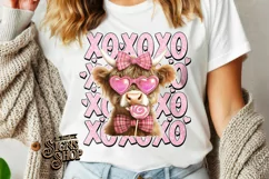 Highland Cow Valentines Coquette PNG | DTF and Sublimation Product Image 5