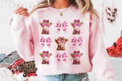 Highland Cow Valentines Coquette PNG | DTF and Sublimation Product Image 3