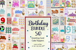 3d Happy Birthday card svg, Layered cake topper Bundle Product Image 1