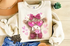 Highland Cow Valentines Coquette PNG | DTF and Sublimation Product Image 3