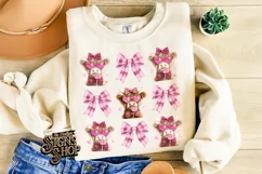Highland Cow Valentines Coquette PNG | DTF and Sublimation Product Image 1