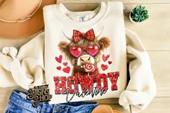 Highland Cow Valentines Coquette PNG | DTF and Sublimation Product Image 3