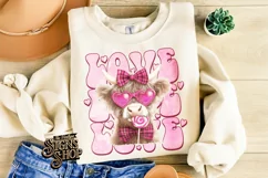 Highland Cow Valentines Coquette PNG | DTF and Sublimation Product Image 3