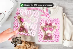 Highland Cow Valentines Coquette PNG | DTF and Sublimation Product Image 2