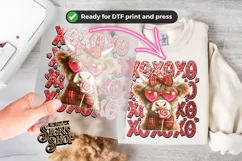 Highland Cow Valentines Coquette PNG | DTF and Sublimation Product Image 2