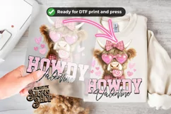 Highland Cow Valentines Coquette PNG | DTF and Sublimation Product Image 2