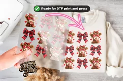 Highland Cow Valentines Coquette PNG | DTF and Sublimation Product Image 2
