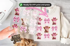 Highland Cow Valentines Coquette PNG | DTF and Sublimation Product Image 2