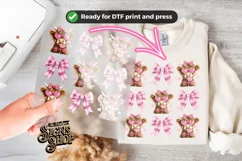 Highland Cow Valentines Coquette PNG | DTF and Sublimation Product Image 2