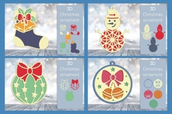 Christmas bundle laser cut, Ornament, Decoration svg layered Product Image 11