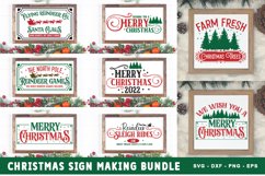45 Christmas Sign SVG Bundle - Farmhouse Christmas SVG Product Image 7
