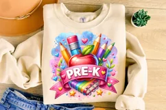 Pre-K PNG, Teacher Sublimation, Pre School PNG Product Image 1