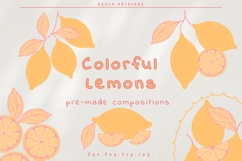 Pre-made Colorful Lemons Vector Art Compositions Product Image 1