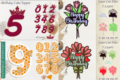3d Happy Birthday card svg, Layered cake topper Bundle Product Image 3