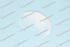 Smear of white cream for face and body on a blue background Product Image 1