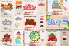 3d Happy Birthday card svg, Layered cake topper Bundle Product Image 4