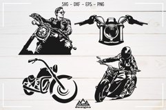 Biker Motobike Bike Motocycle Svg Design Product Image 1