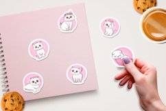 Cute kitty printable stickers. PNG, JPG. Product Image 3
