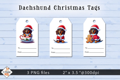 Dachshund Dog Christmas Gift Tags Product Image 1