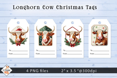 Christmas Gift Tags | Longhorn Cow Designs Product Image 1