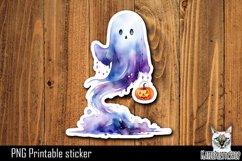 Halloween Ghost Sticker PNG Product Image 1