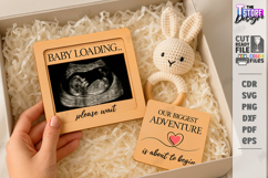 Pregnancy Announcement Box Laser Cut |New Born SVG| Keepsake Product Image 1