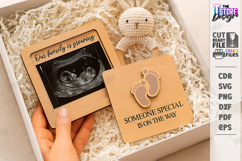 Pregnancy Announcement Box Laser Cut |New Born SVG| Keepsake Product Image 1