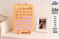 Pregnancy Countdown Milestone Board Laser Cut|Counting Weeks Product Image 1