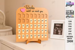 Pregnancy Countdown Milestone Board Laser Cut|Counting Weeks Product Image 1
