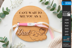 Pregnancy Test Reveal Disc Laser Cut | Keepsake Files SVG Product Image 1