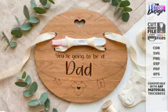 Pregnancy Test Reveal Disc Laser Cut | Baby Reveal SVG | CNC Product Image 1