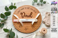 Pregnancy Test Reveal Disc Laser Cut | Baby Reveal SVG | CNC Product Image 1