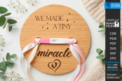 Pregnancy Test Reveal Disc Laser Cut Bundle | Keepsake SVG Product Image 11