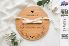 Pregnancy Test Reveal Disc Laser Cut | Baby Reveal SVG | CNC Product Image 1