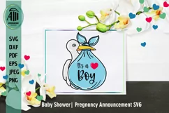 Pregnancy Announcement SVG|Baby Shower Templates|It's a boy