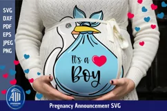 Pregnancy Announcement SVG|Baby Shower Templates|It's a boy