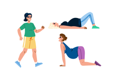 pilates pregnant fitness exercises vector Product Image 1