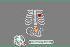 Pregnant Halloween Skeleton Sublimation Product Image 1
