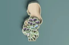 Pregnant Woman Laser Cut File| Layered Floral SVG Product Image 3