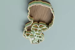 Pregnant Woman Laser Cut File| Layered Floral SVG Product Image 4
